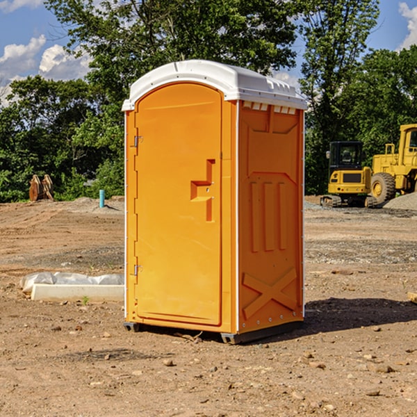 how often are the portable restrooms cleaned and serviced during a rental period in Mentor